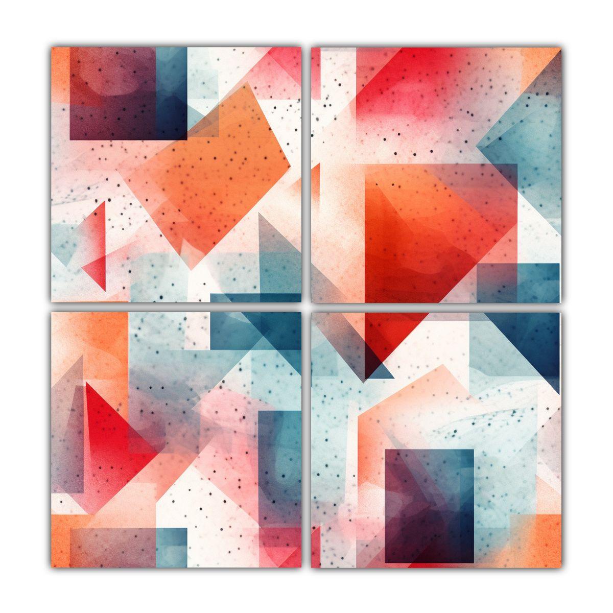 Cuadro Decoración Dimensiones Abstractas 120x120 Cm-0