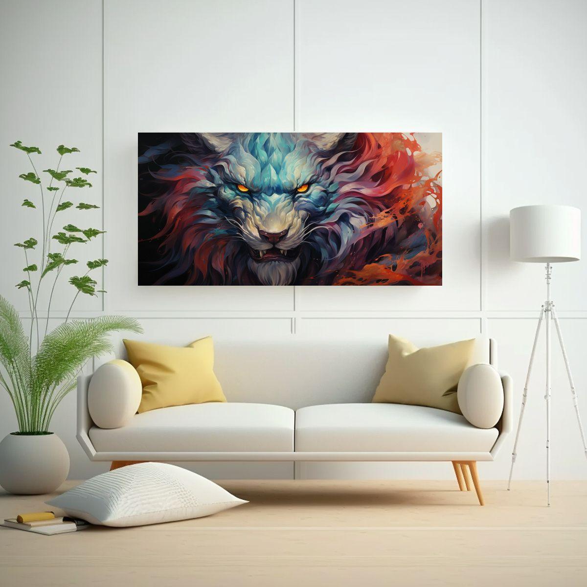 Lienzo Fotografía Arte Urbano Chimera Acuarela Co 120x60cm-2