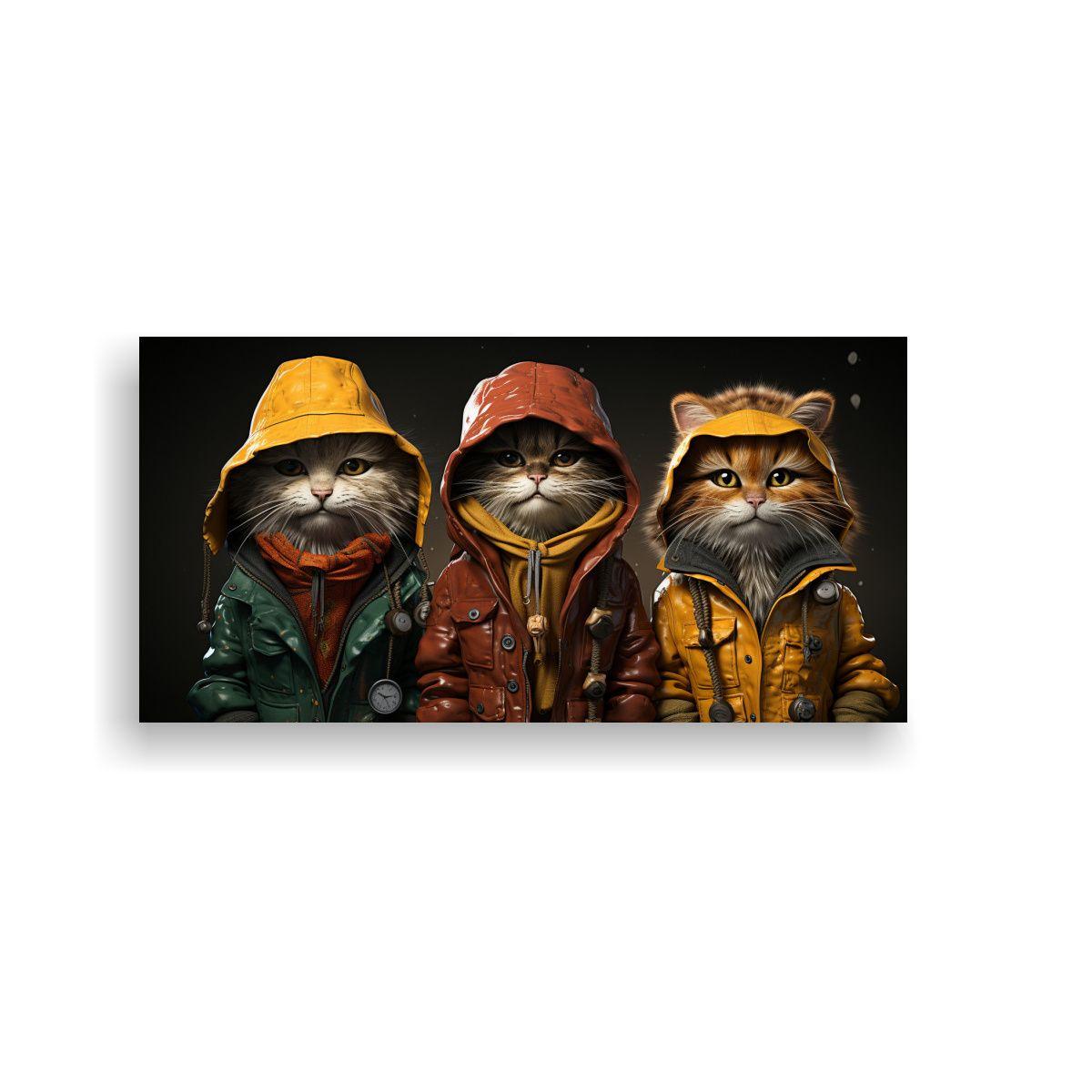 Cuadro De Diseño De Personajes: Tres Amigos 100x50cm-0