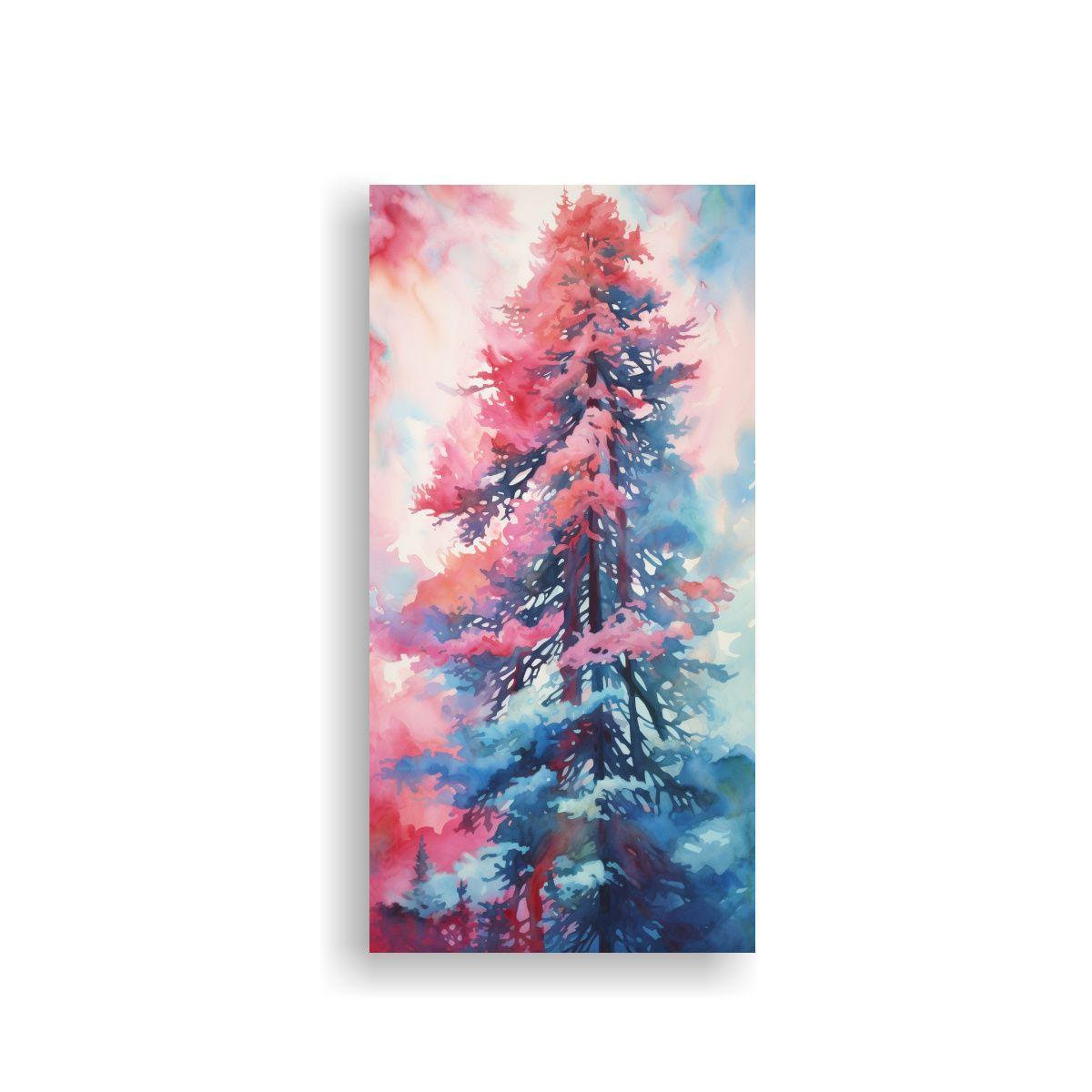 Cuadro Abstracto De Un árbol Gigante En Colores 30x60cm-0