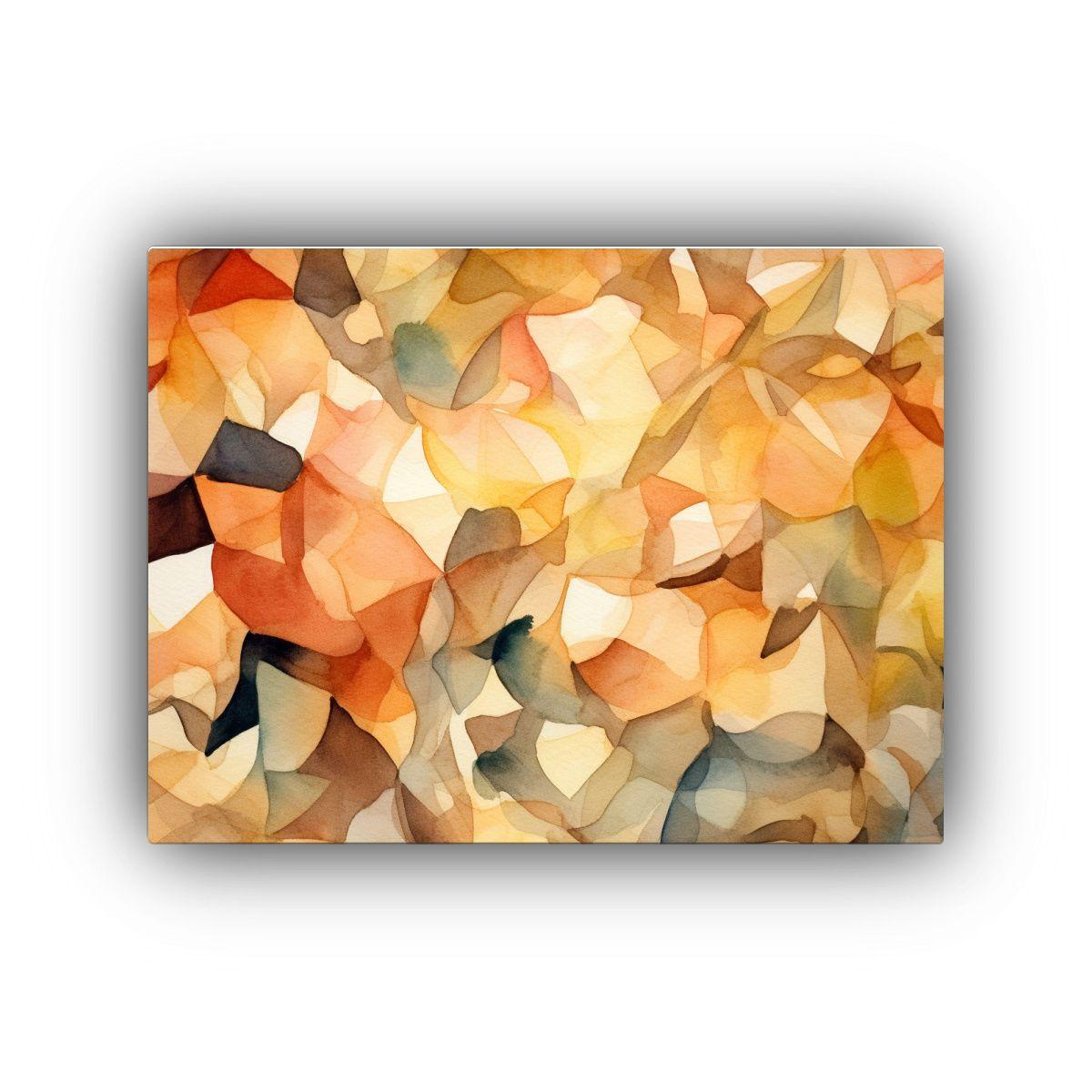Pinturas Decorativas Arte Patrón Intenso Hogar Deco Acuarel 65x50cm-0