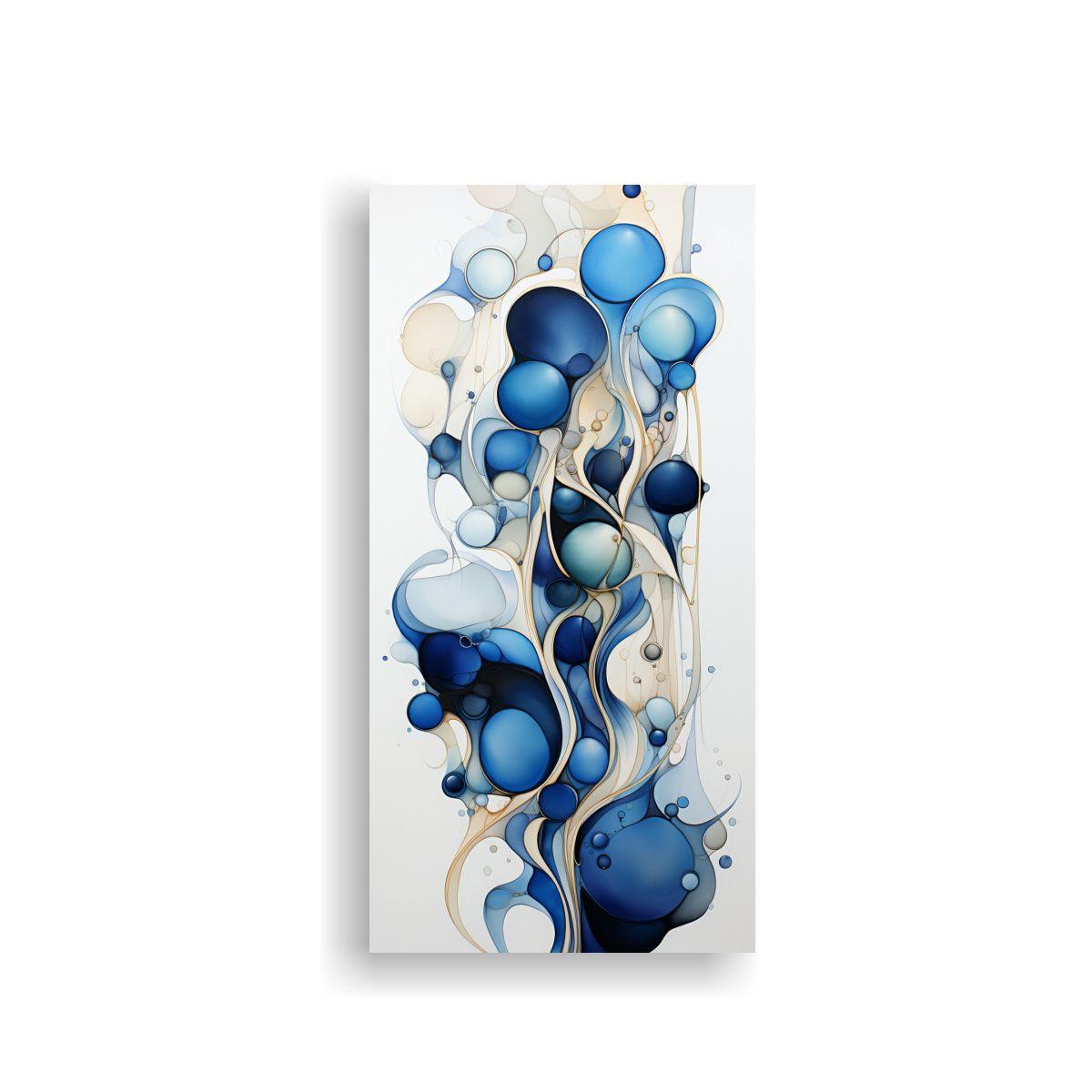 Cuadro Vintage Abstracto Con Formas Y Curvas 50x100cm-0