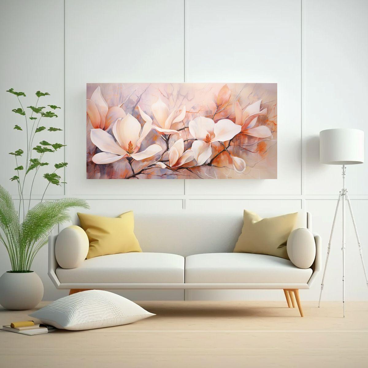 Pintura Abstracta De Movimiento Fantástico Con Fl 80x40cm-2