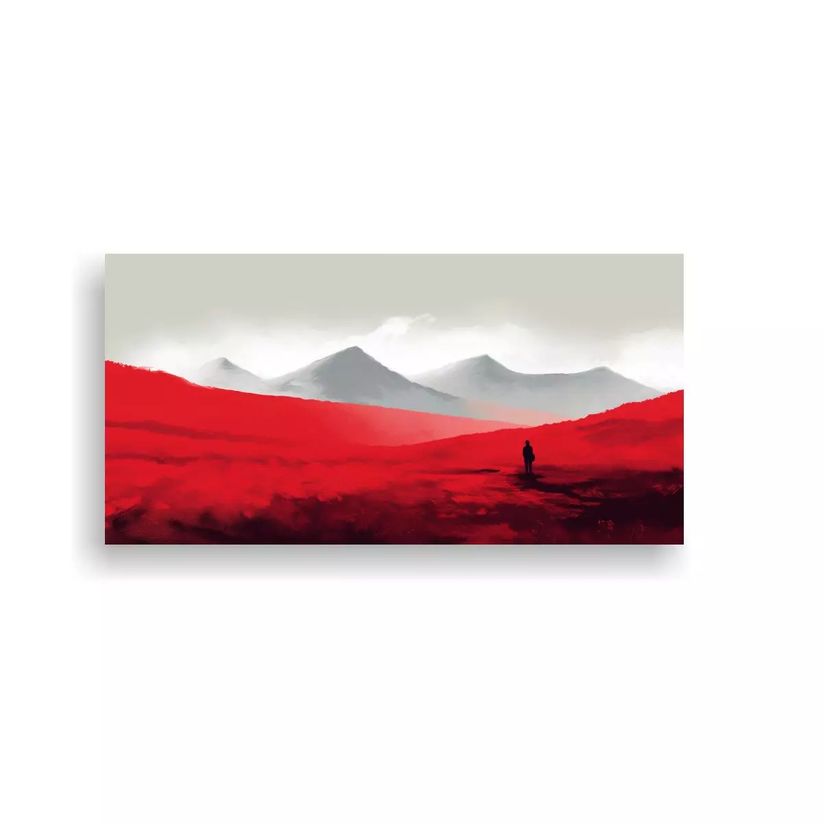Pinturas Abstractas De Lienzo Con Efecto Visual 60x30cm-0