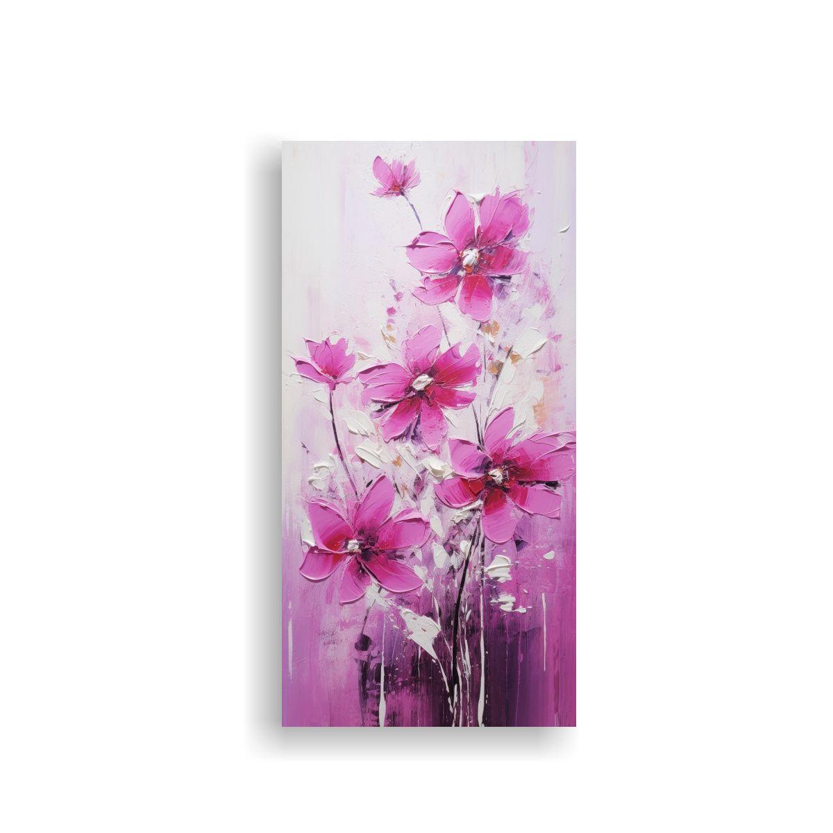 Arte Colores Motivo A Pintura De Flores En Lienzo 80x160cm-0