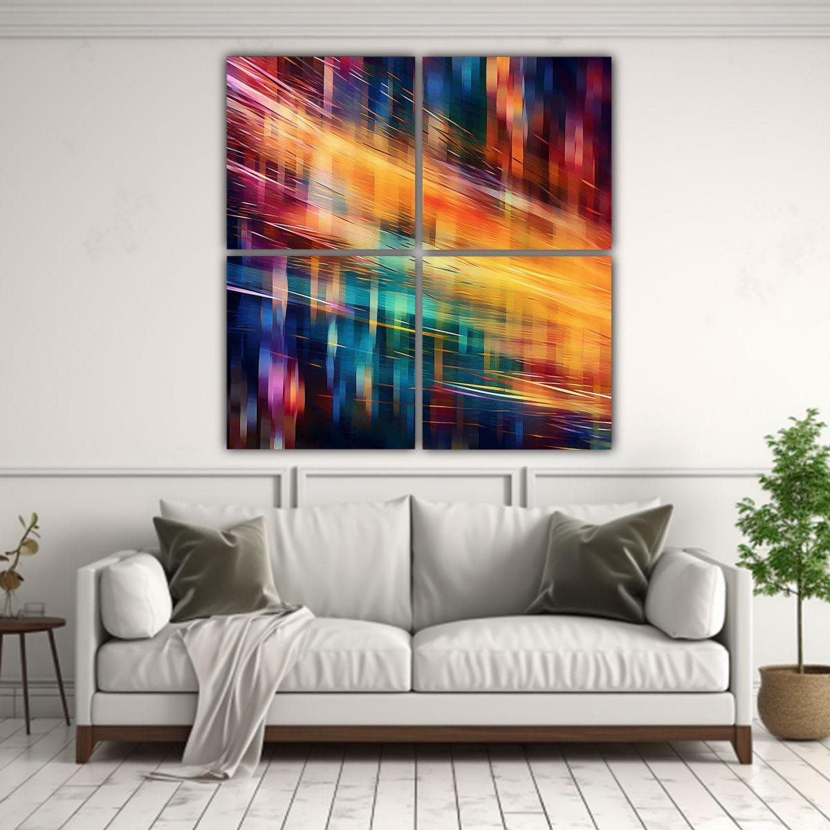 Pinturas Decorativas Modernas Abstractas Estilo 140x140 Cm-2