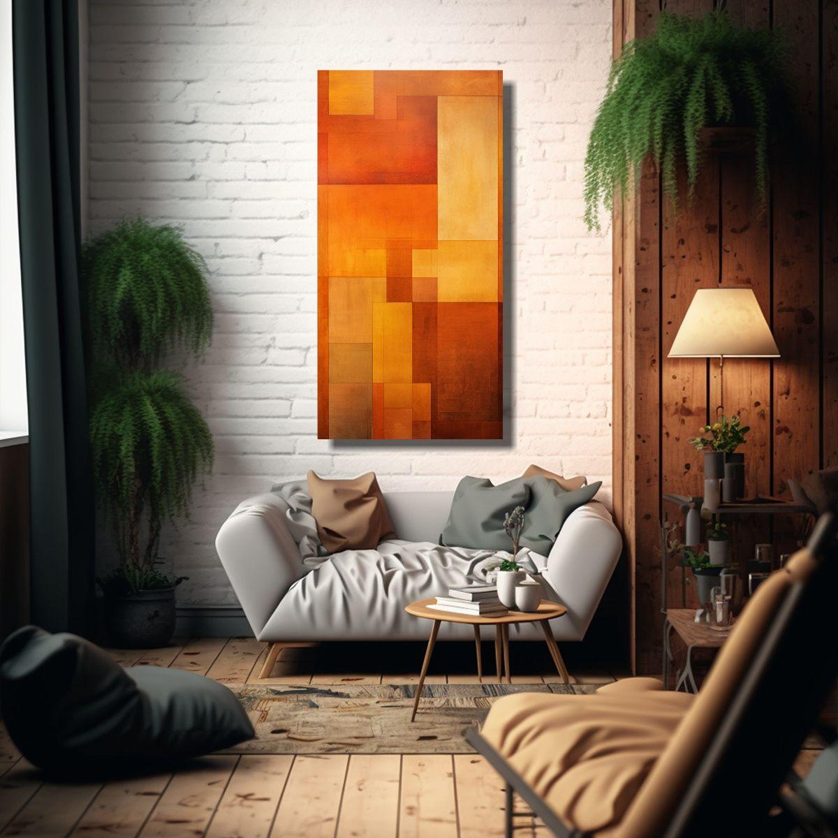 Pinturas Decorativas De Abstracción Geométrica 80x160cm-2