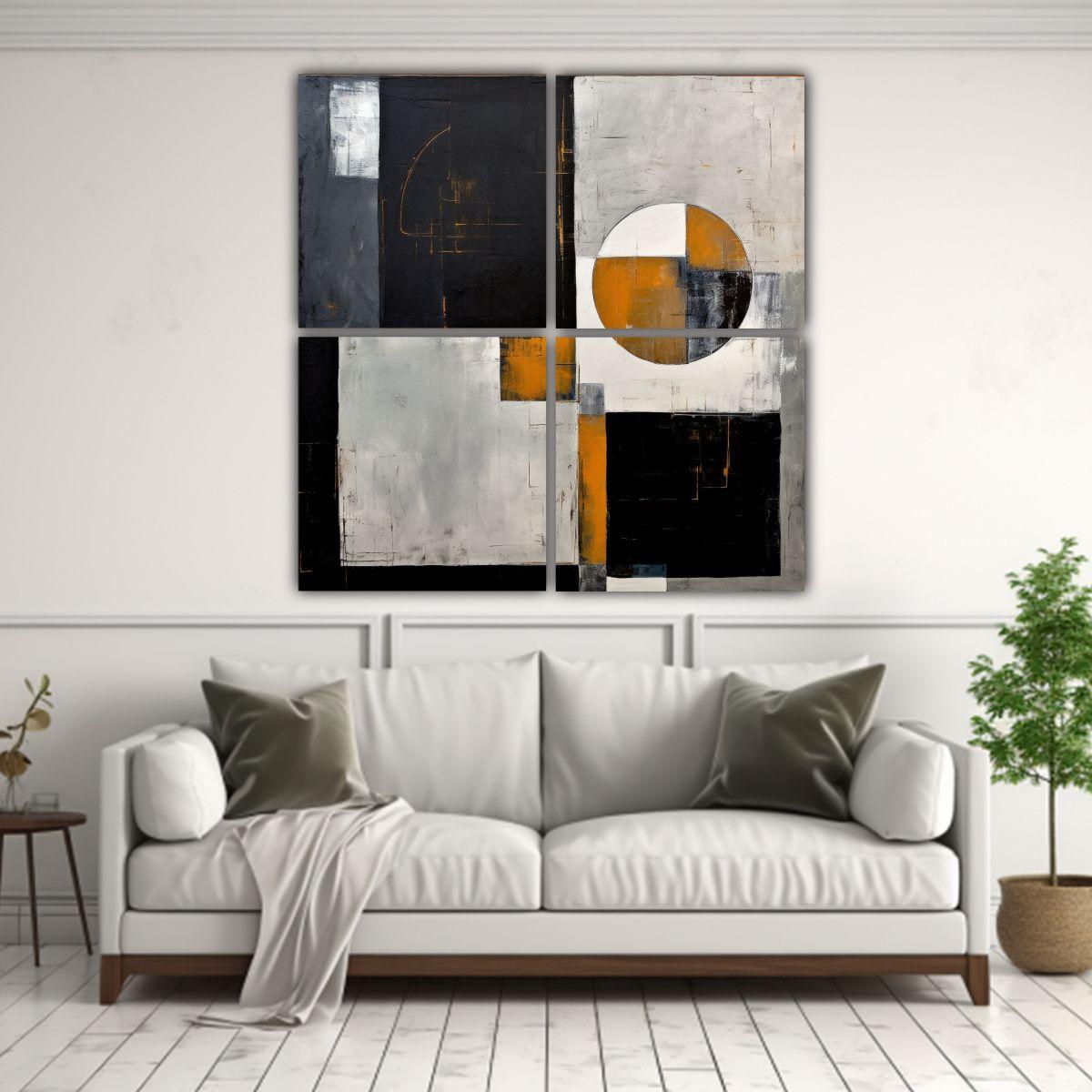 Pinturas De Pared Abstractas Minimalistas 120x120 Cm-2