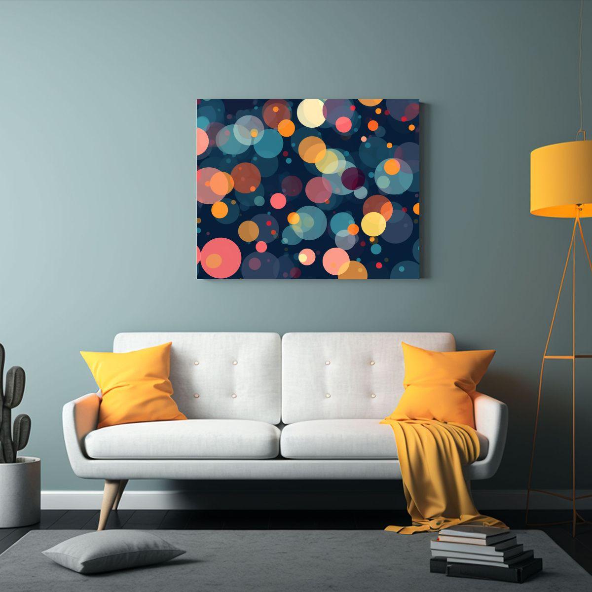Pinturas Decorativas Abstractas De Alta Calidad Con Lunares  40x30cm-2