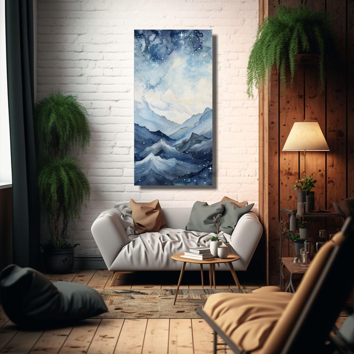 Cuadro Decorativo De Paisaje Montañoso 60x120 Cm-2
