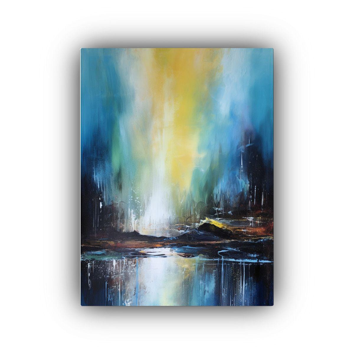 Pintura Abstracta De Alta Calidad Con Tonos 30x45cm-0