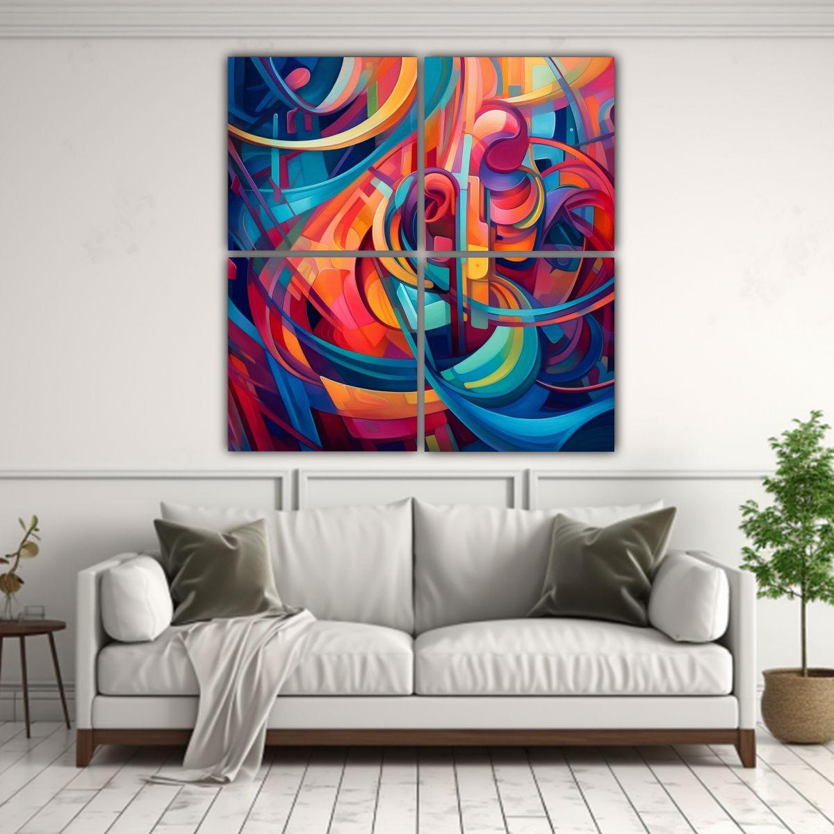 Pinturas Decorativas Con Composición Original, 60x60 Cm-2