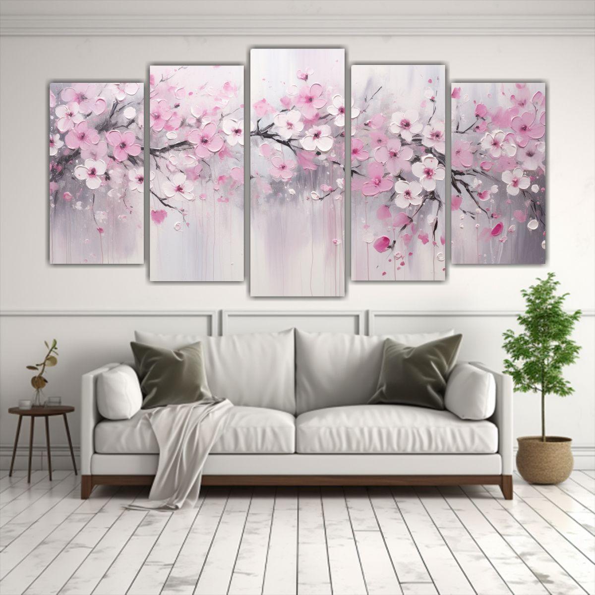 Pintura Acrílica En Lienzo Con Forma De 100x50 Cm-2