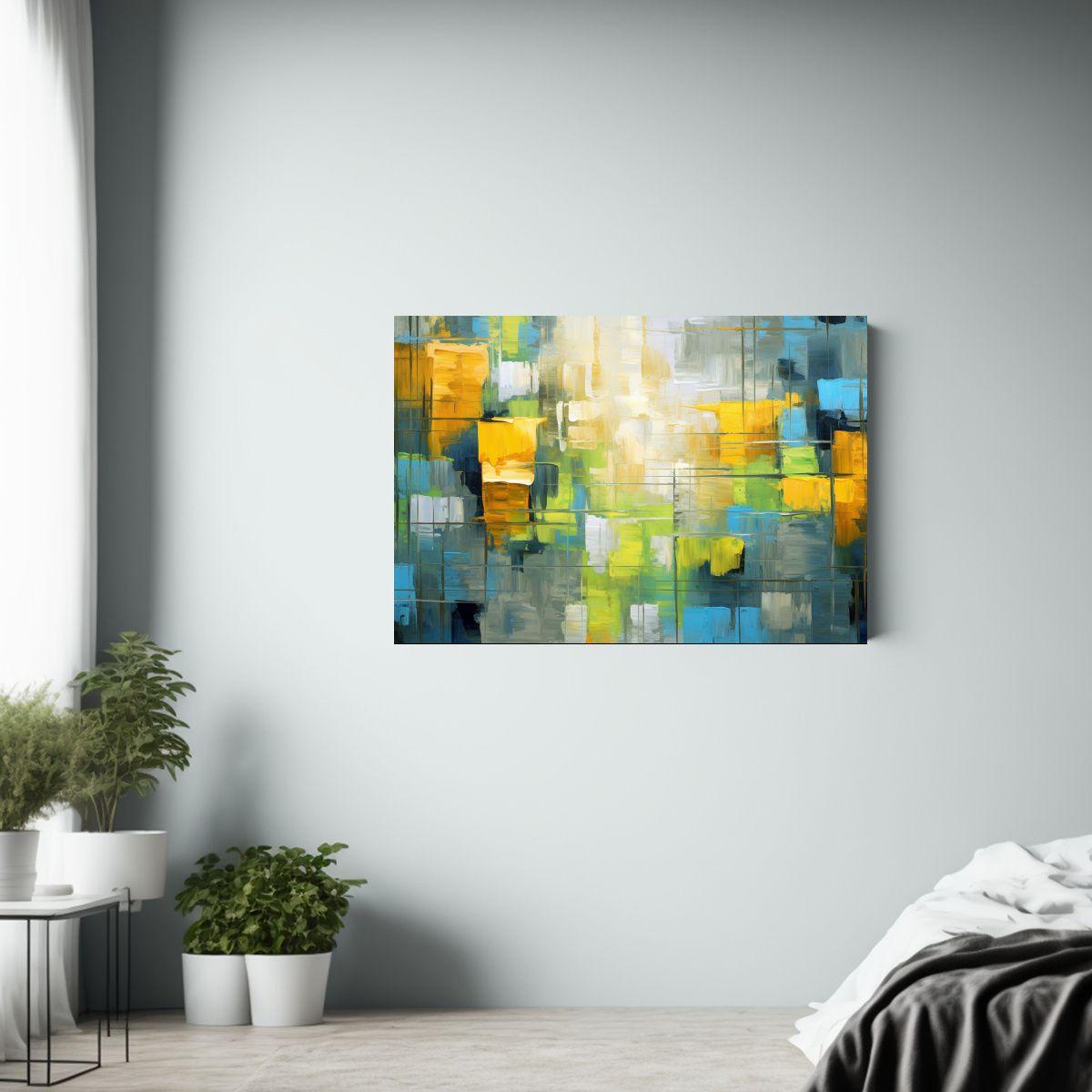 Cuadros Decorativos Abstractos Estrellados En Canva Con Colo 45x30cm-2