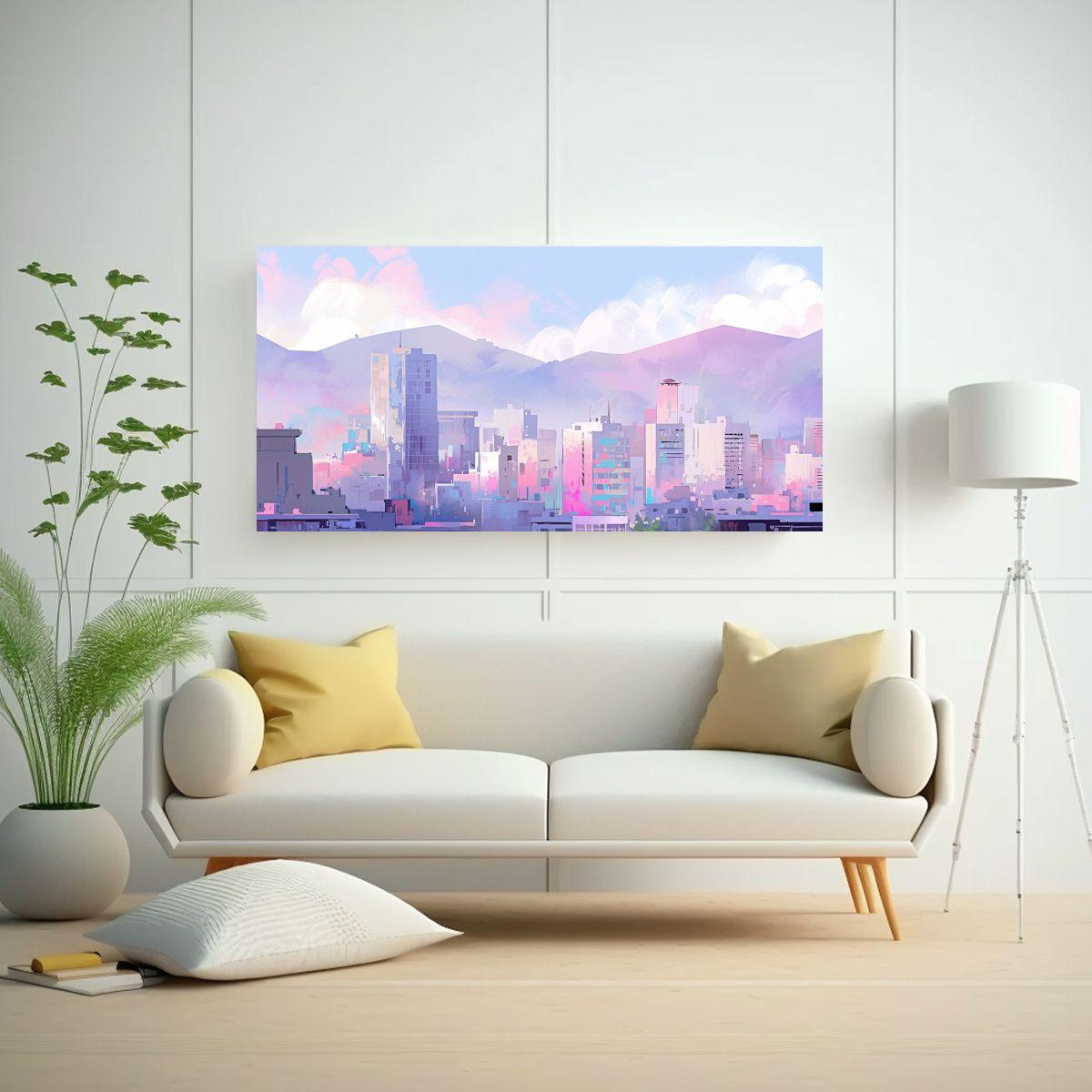 Pinturas Decorativas Alegres En Colores Pastel Y 160x80 Cm-2