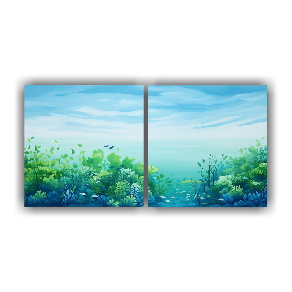 Pinturas Decorativas Inspiradoras De Dos Cuadros 140x70 Cm-0