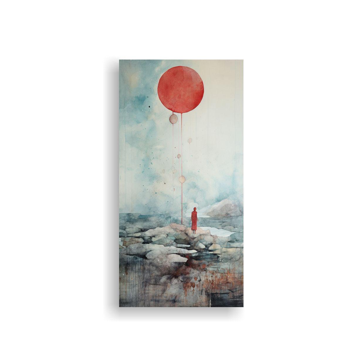 Pintura Lienzo Expresión Arte Urbano En Acuarela 60x120cm-0