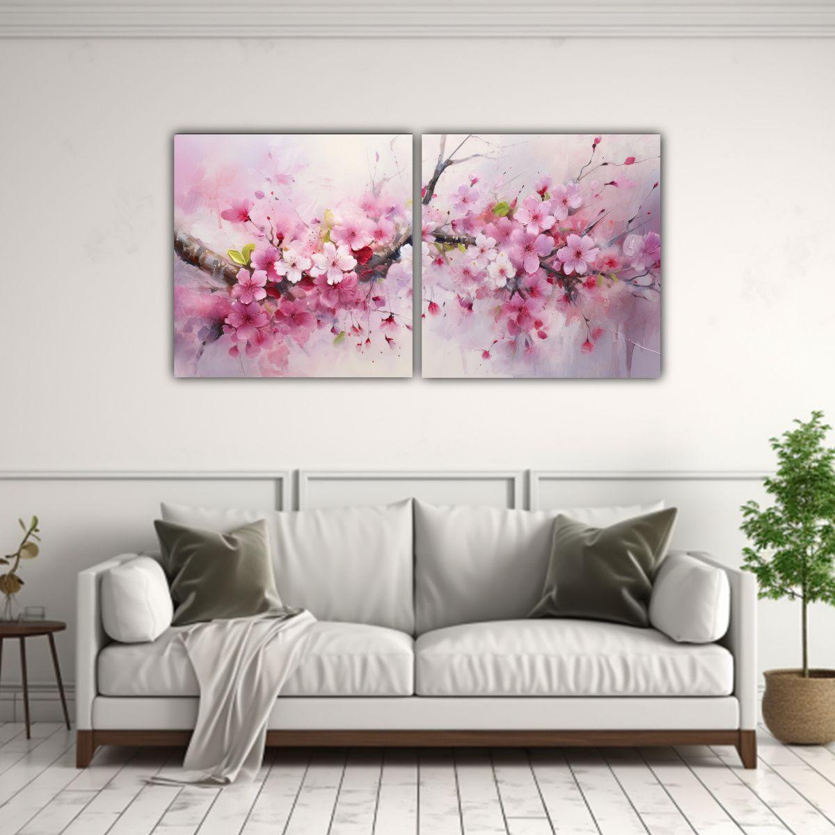 Pinturas Abstractas De Colores Vibrantes Estilo 160x80 Cm-2