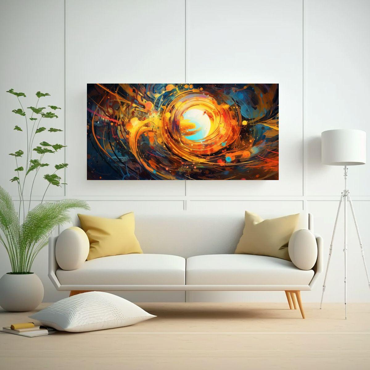 Cuadro Vintage Abstracto: Esencia De La Máquina 160x80cm-2