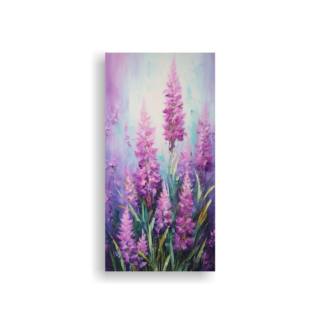 Pintura En Lienzo De Flores En Colores Vibrantes 40x80cm-0