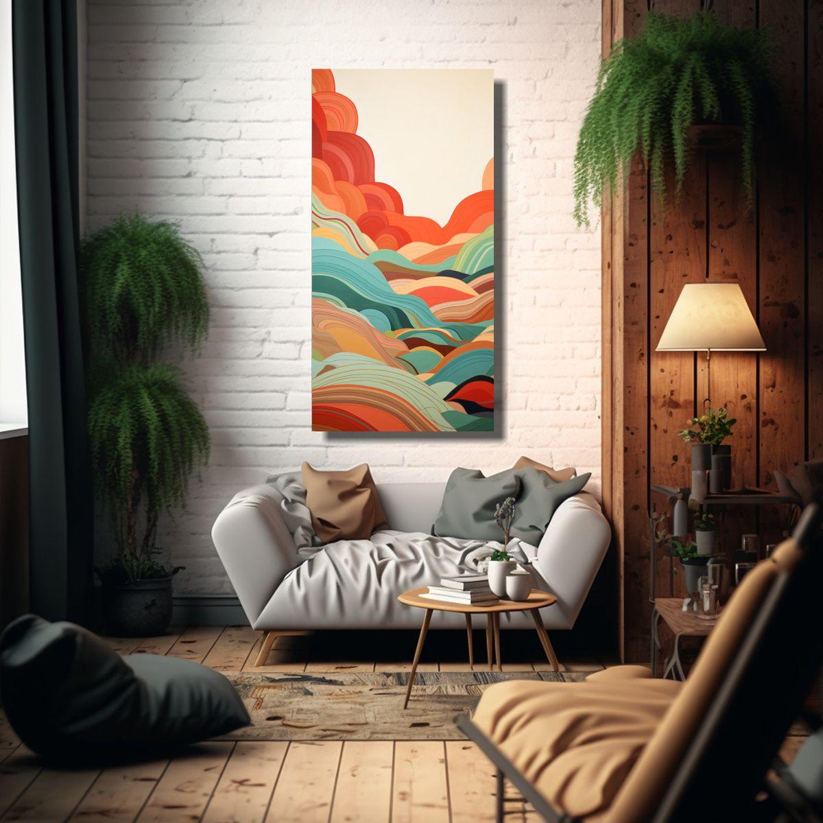 Cuadro Cuadro Clásico Abstracto Ruta De La Seda 60x120cm-2