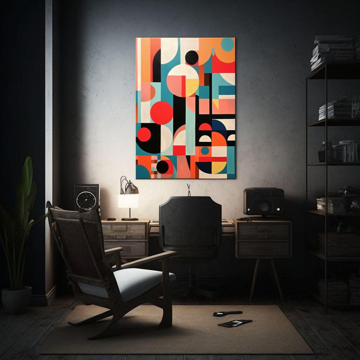 Arte De Pared Abstracto Lúdico Y Caprichoso 30x45cm-2