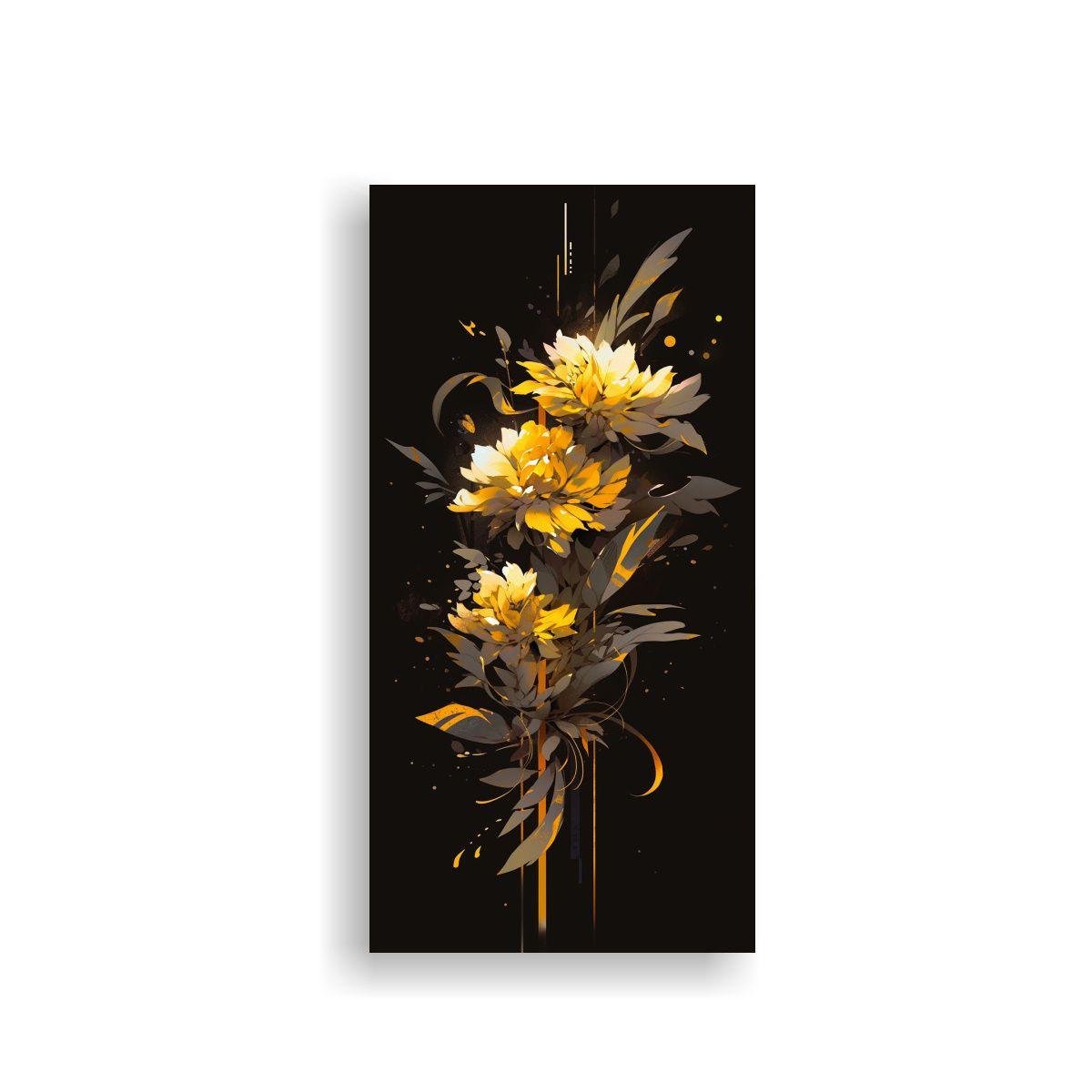 Pintura En Bastidor Abstracta: Naturaleza Viva, 20x40cm-0
