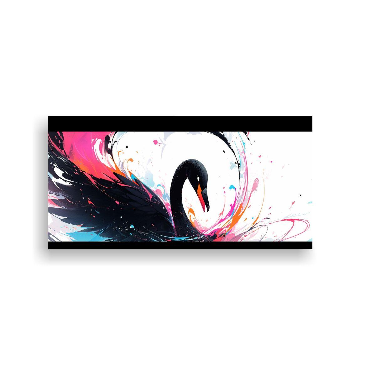 Pintura Decorativa Neo Pop Estilo Mediano Con Cisn 60x30cm-0