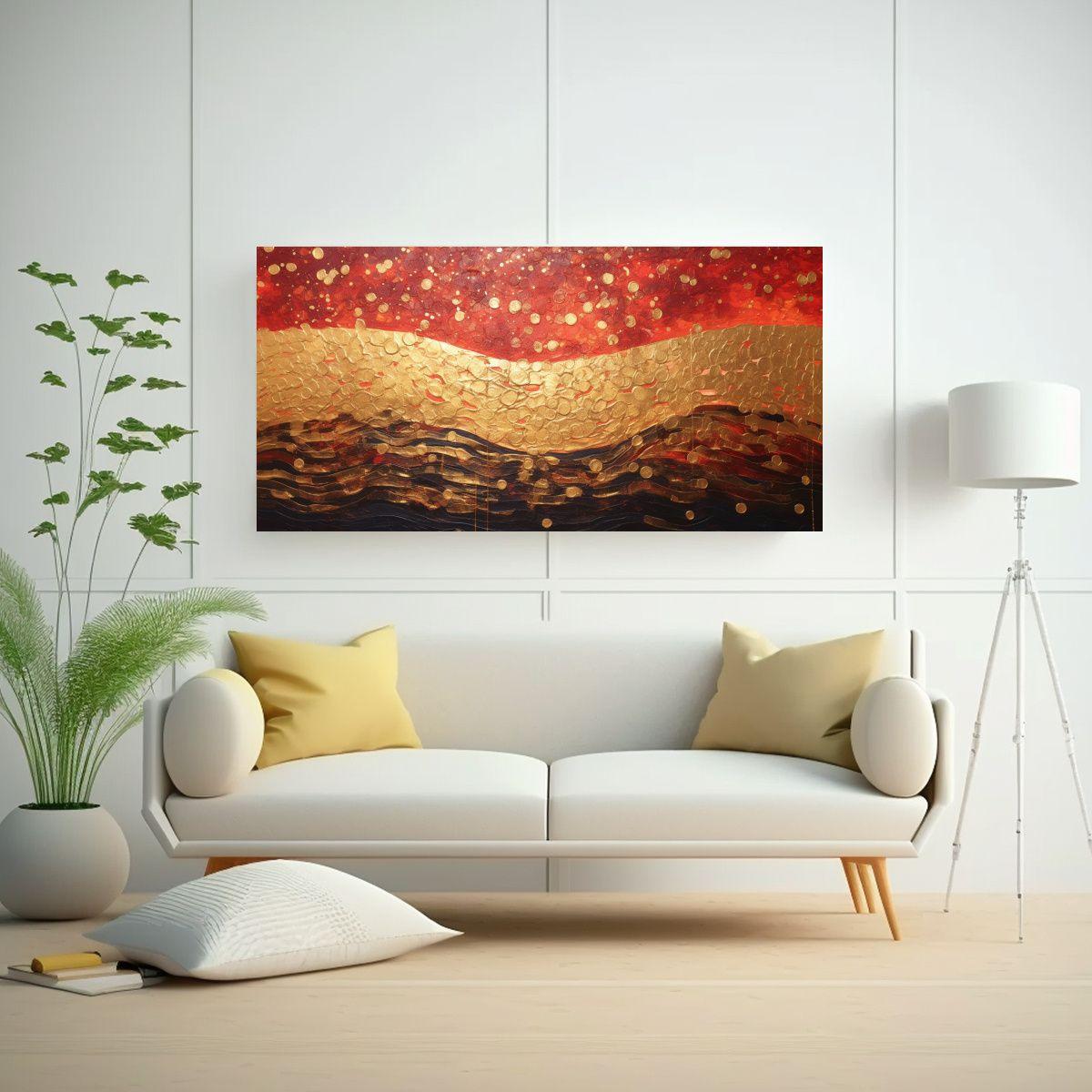 Cuadro Decorativo Luminoso Estilo Puntillismo 60x30cm-2