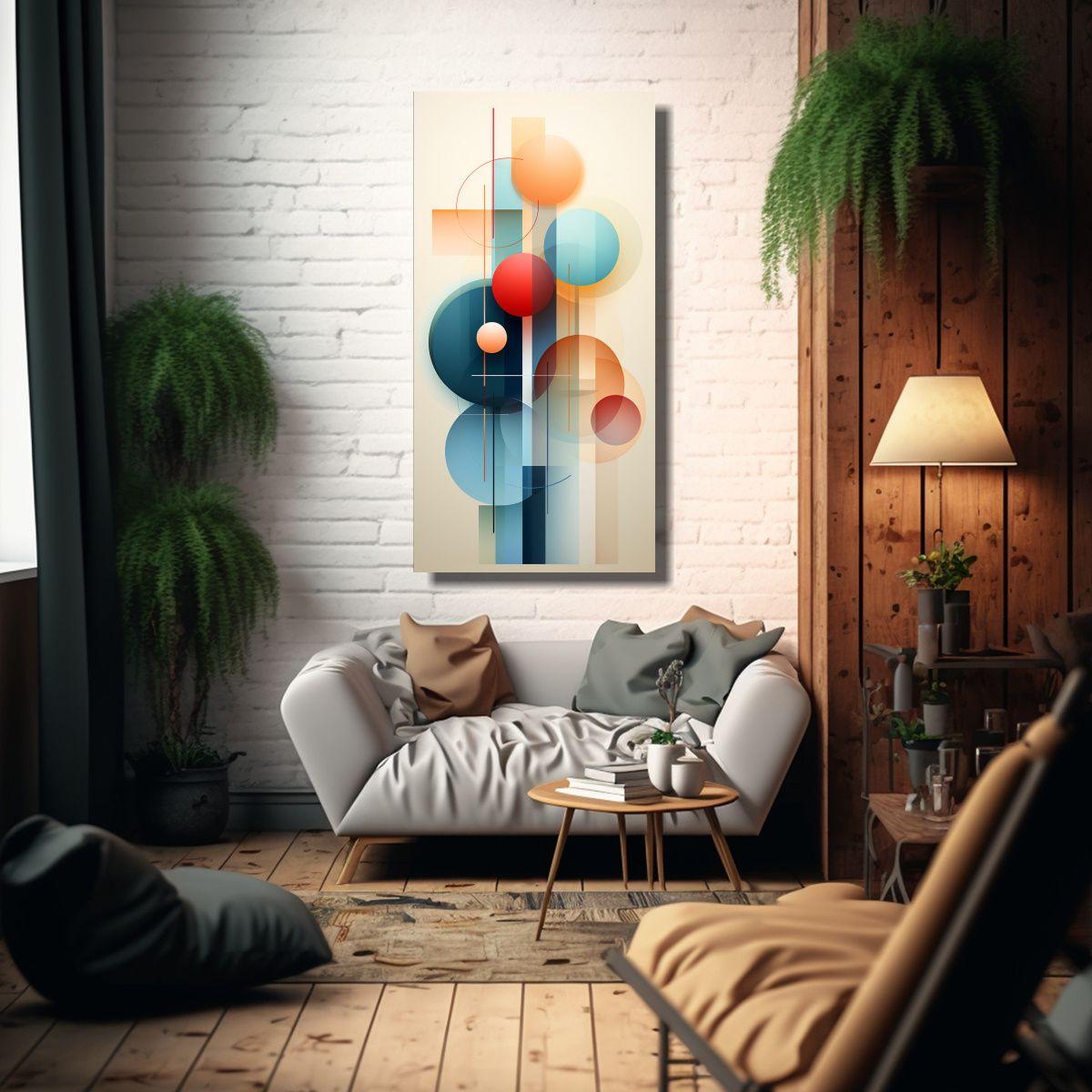 Pintura En Bastidor Composición Perspectiva 30x60cm-2