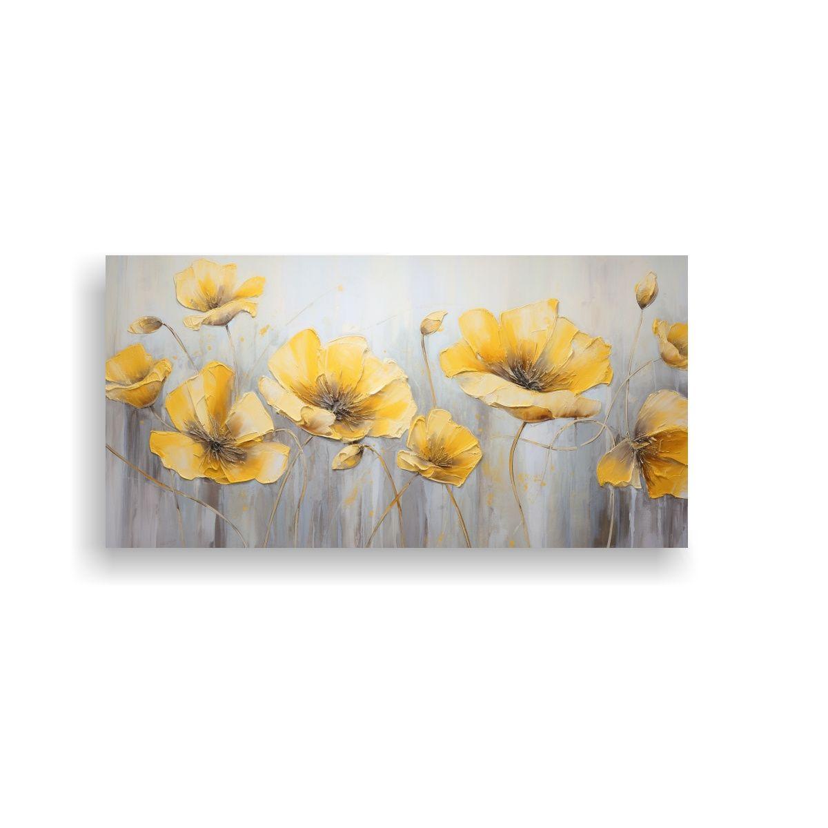 Pintura En Lienzo Estilo Clásico De Amapolas 80x40cm-0