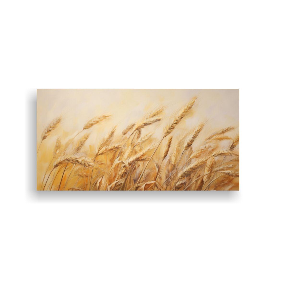 Pintura Abstracta Dinámica De Hierbas En Grano 80x40cm-0