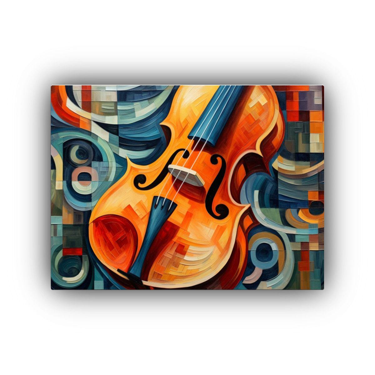 Pintura Abstracta En Estilo Viola De Cuadro De Dibujo 90x60cm-0