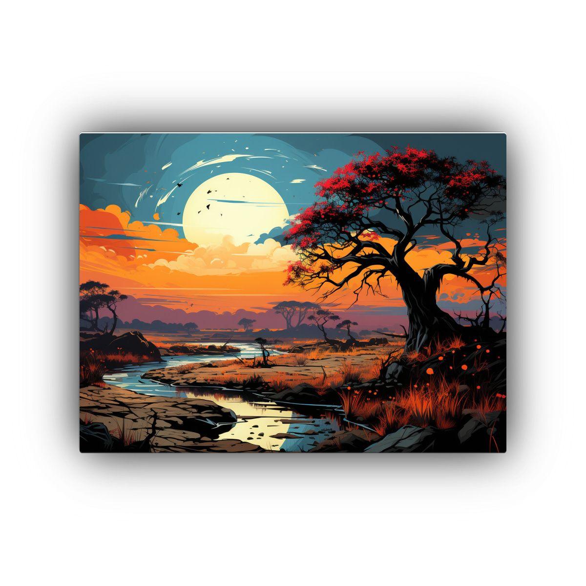 Pinturas De Decoración De Arte Moderno Luminoso: Árbol De  45x30cm-0