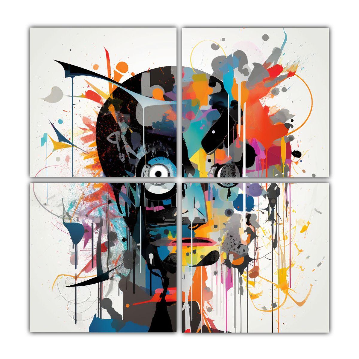 Pinturas Decorativas Inspiradas En El Experimento 60x60 Cm-0