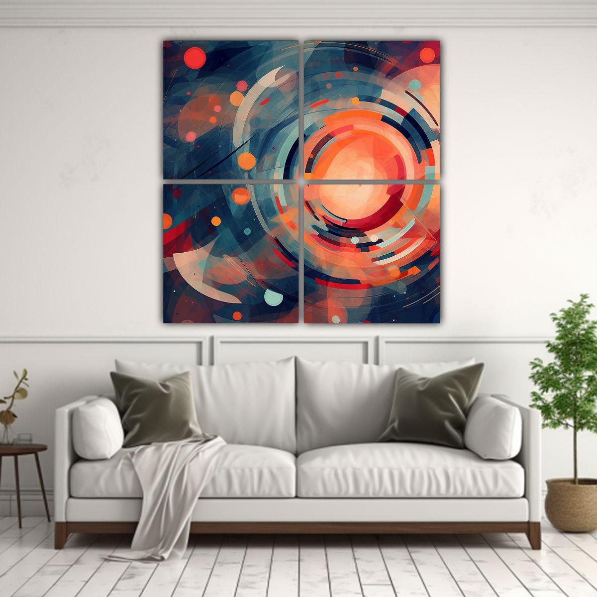 Cuadro Abstracto Calma Con Fondo Espectacular 60x60 Cm-2