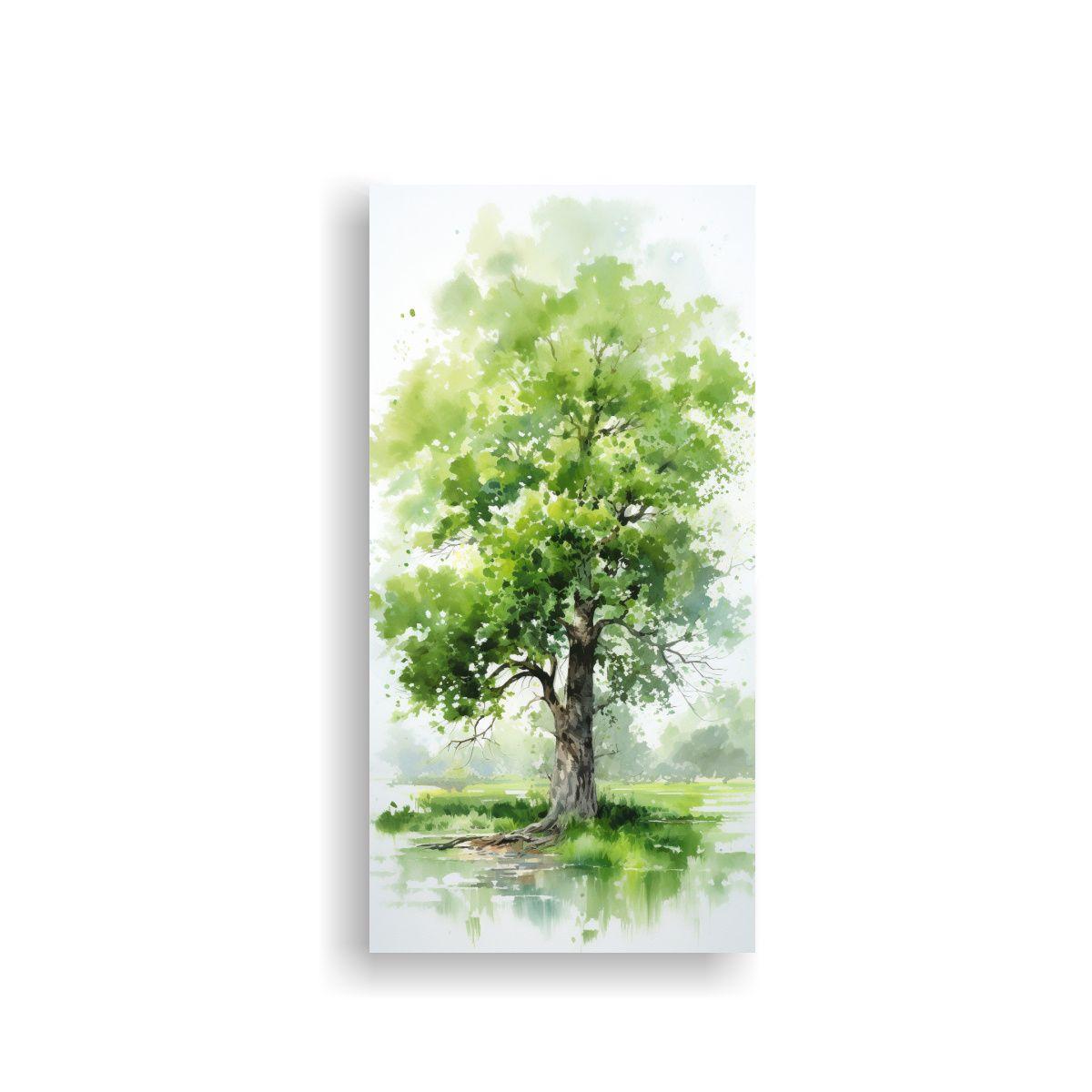 Pintura Acuarela En Bastidor De árbol De Roble 60x120cm-0