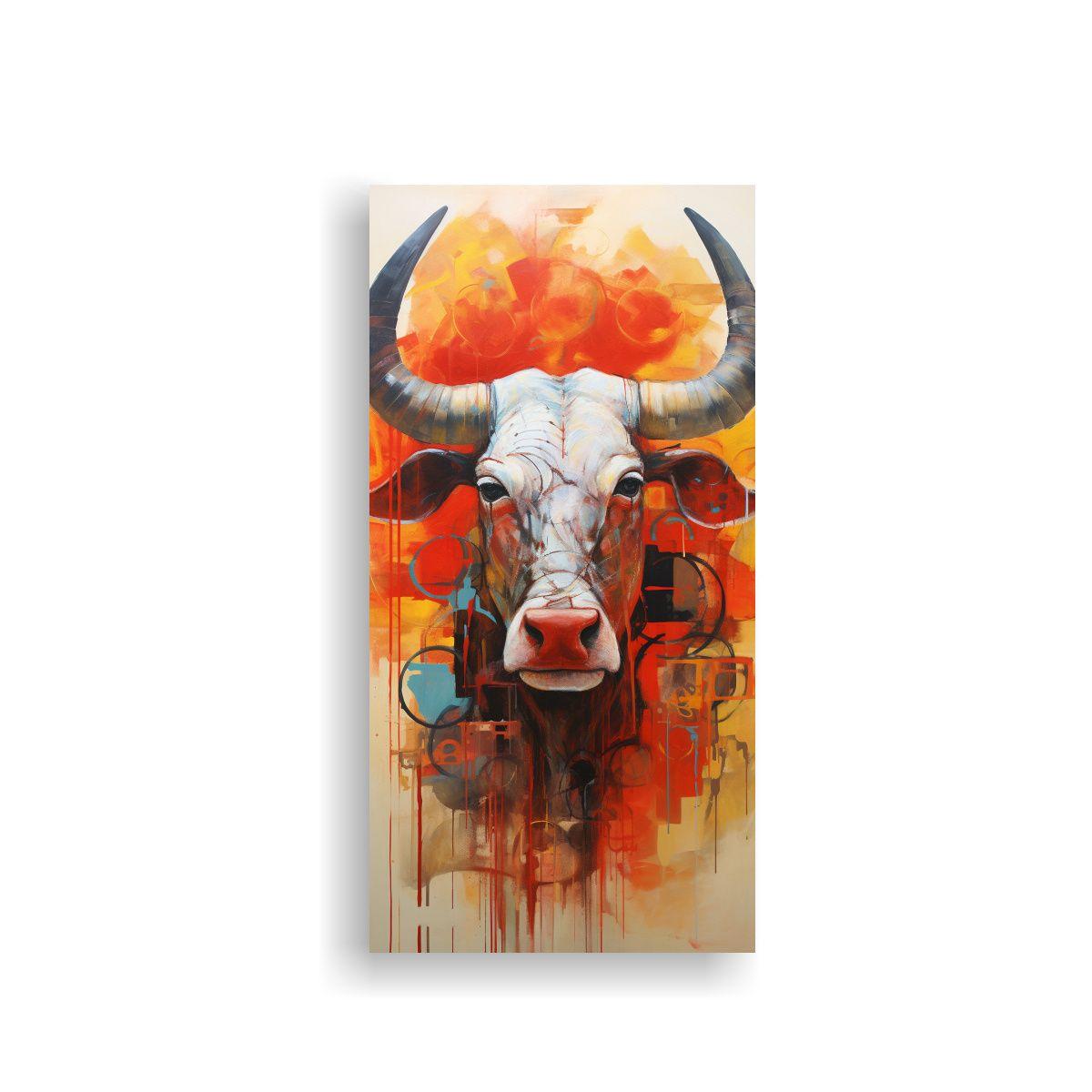 Cuadros Toros Abstractos De Arte Gráfico Impreso 50x100cm-0
