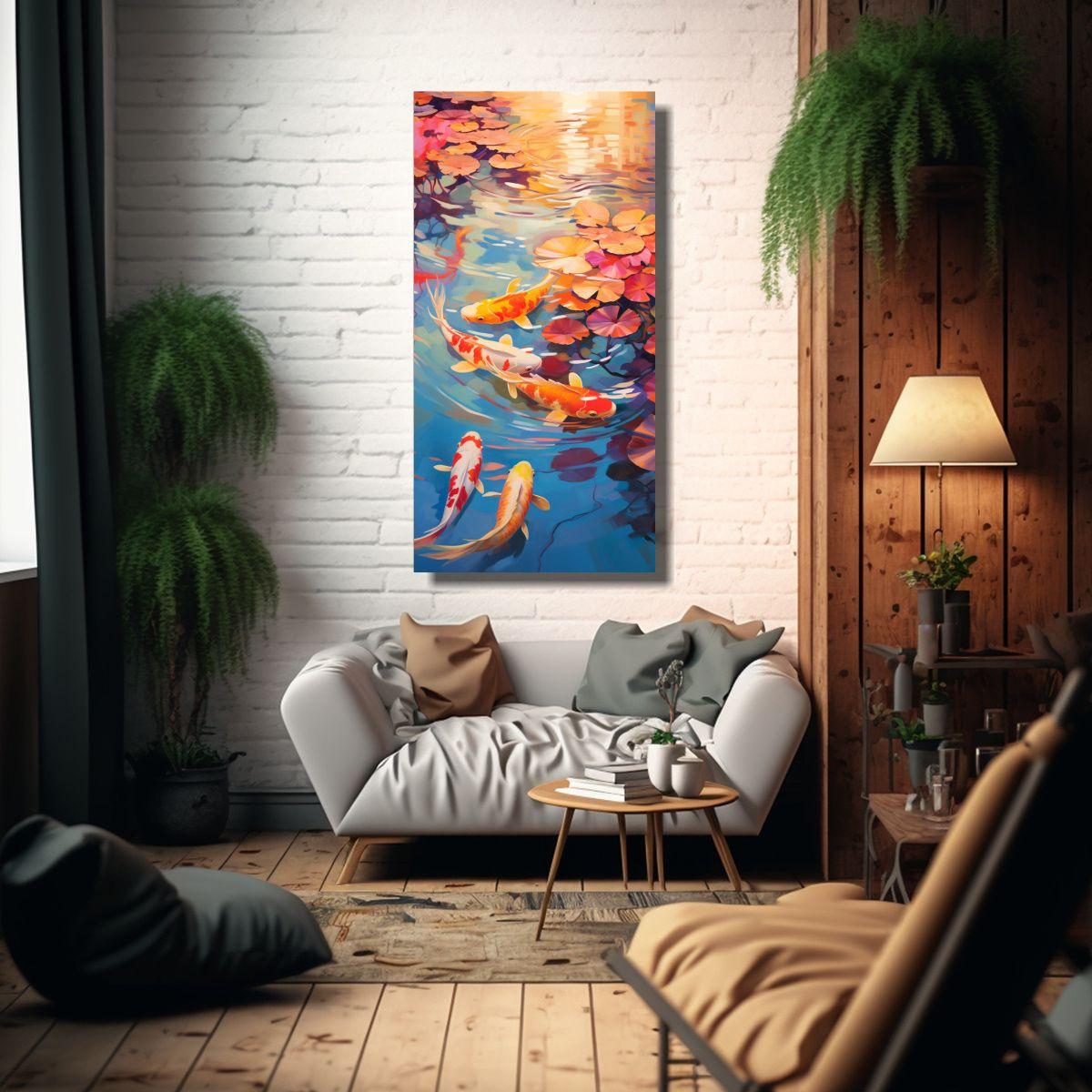 Cuadro Abstracción Equilibrio Tela En Bastidor 60x120cm-2