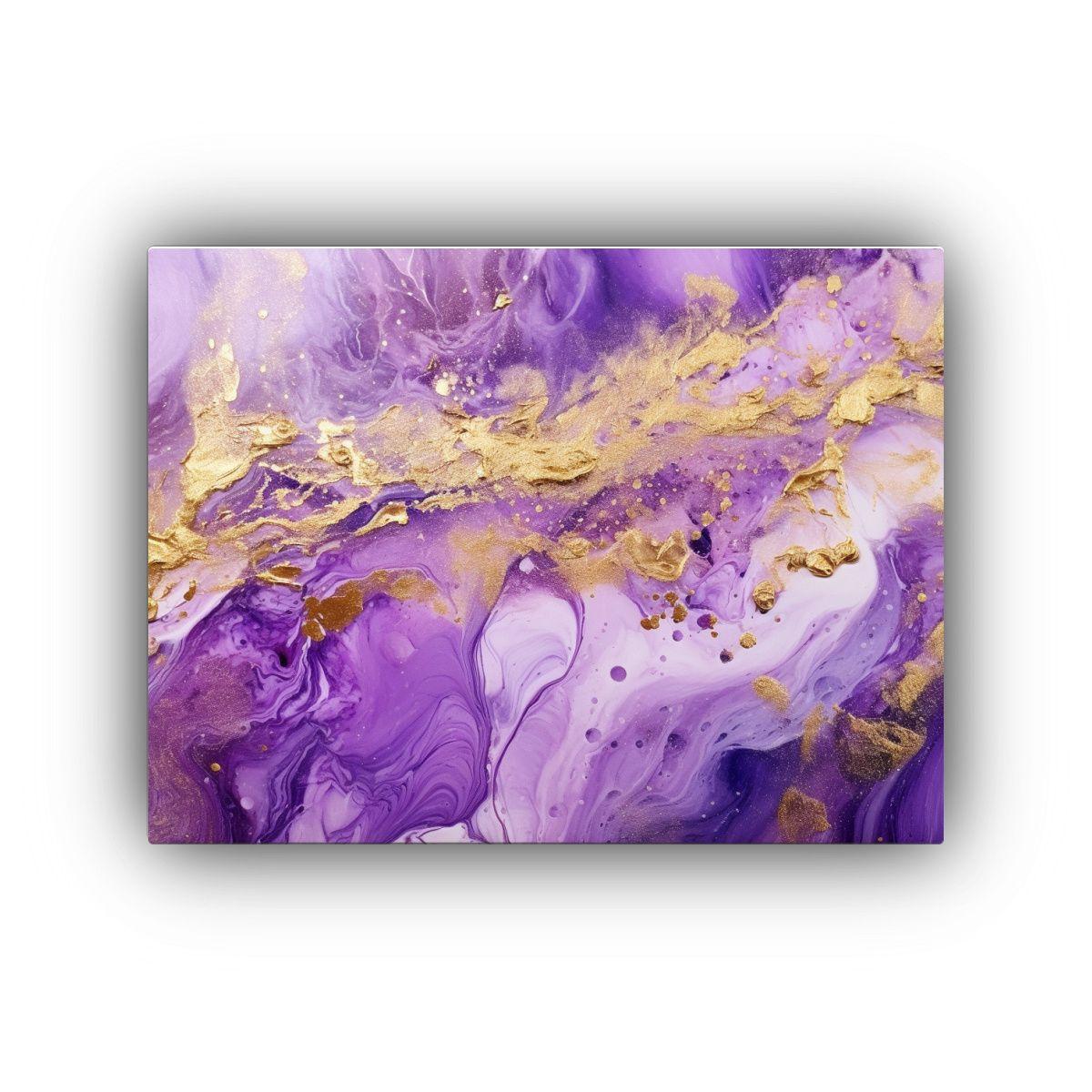 Pintura Abstracta De Lujo En Técnica De Arte Fluido Para De 60x40cm-0