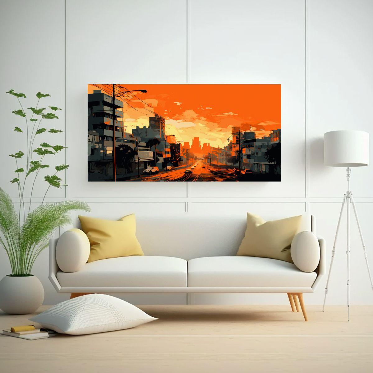 Pinturas Decorativas En Naranja Neonoir Para Santi 40x20cm-2