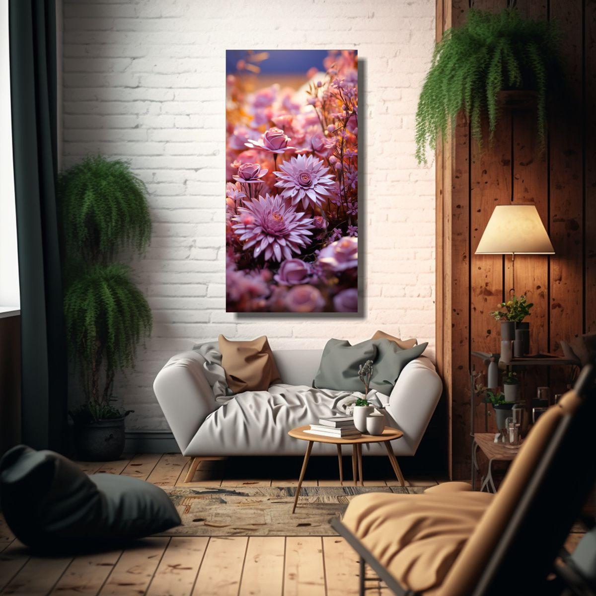 Cuadro De Pared: Envolvente Rosa En Macro 70x140cm-2