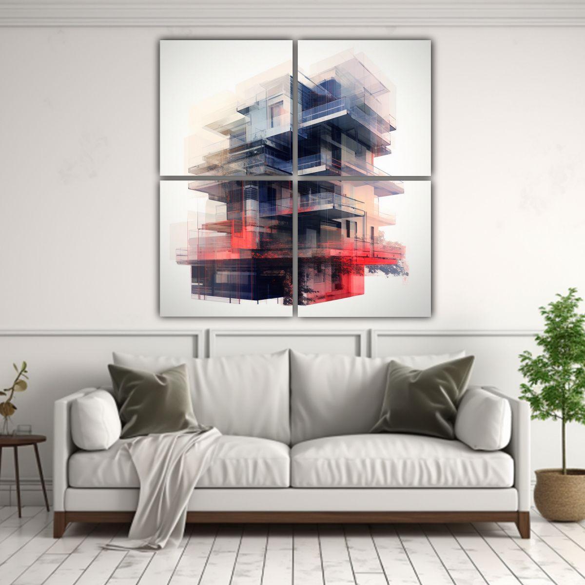 Cuadros De Decoración De Arquitectura Con 160x160 Cm-2