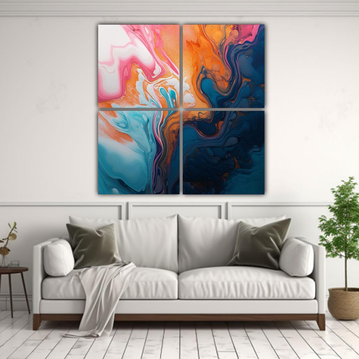 Pinturas Decorativas De Equilibrio Colorido En 100x100 Cm-2