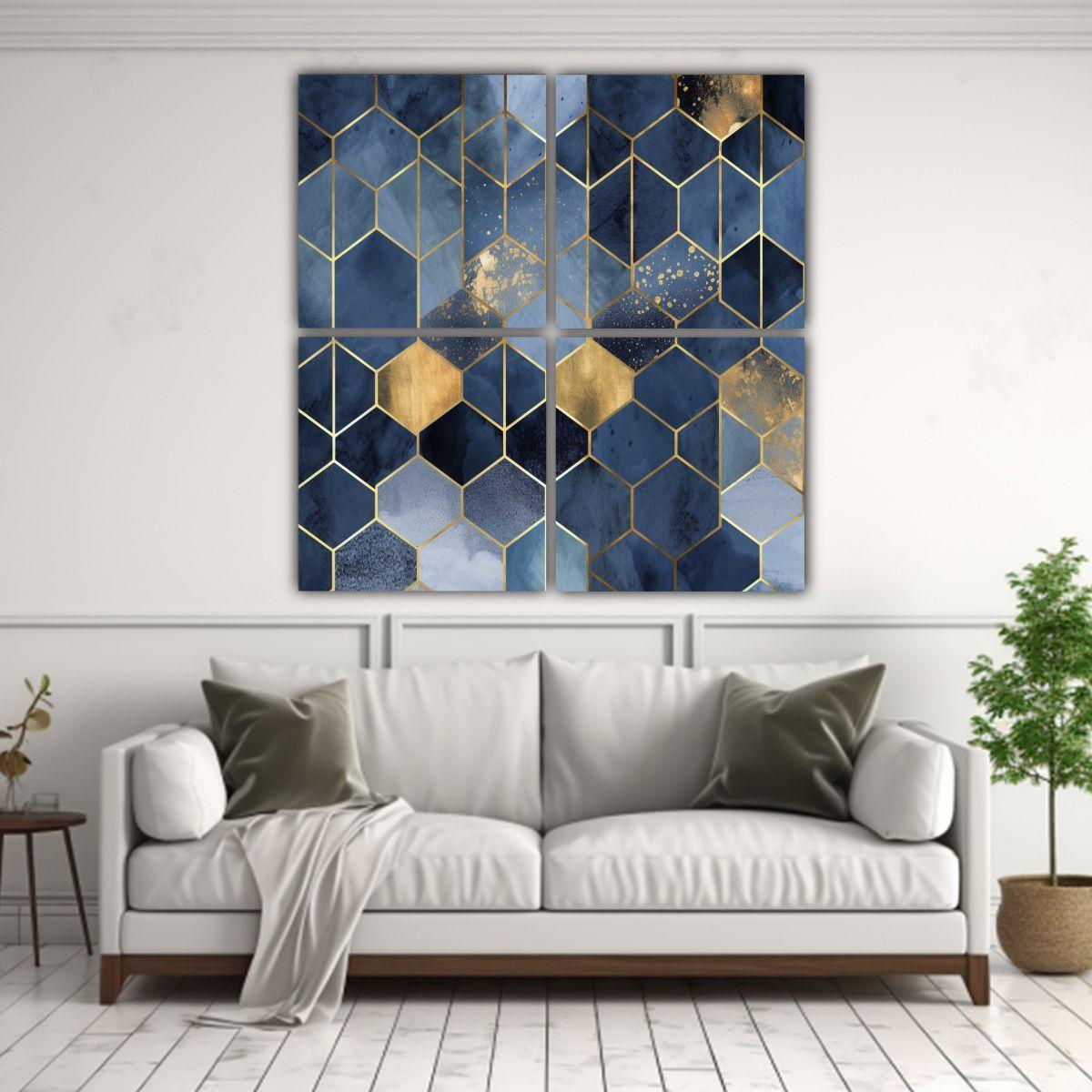 Pinturas Decorativas Con Diseños Geométricos En 80x80 Cm-2