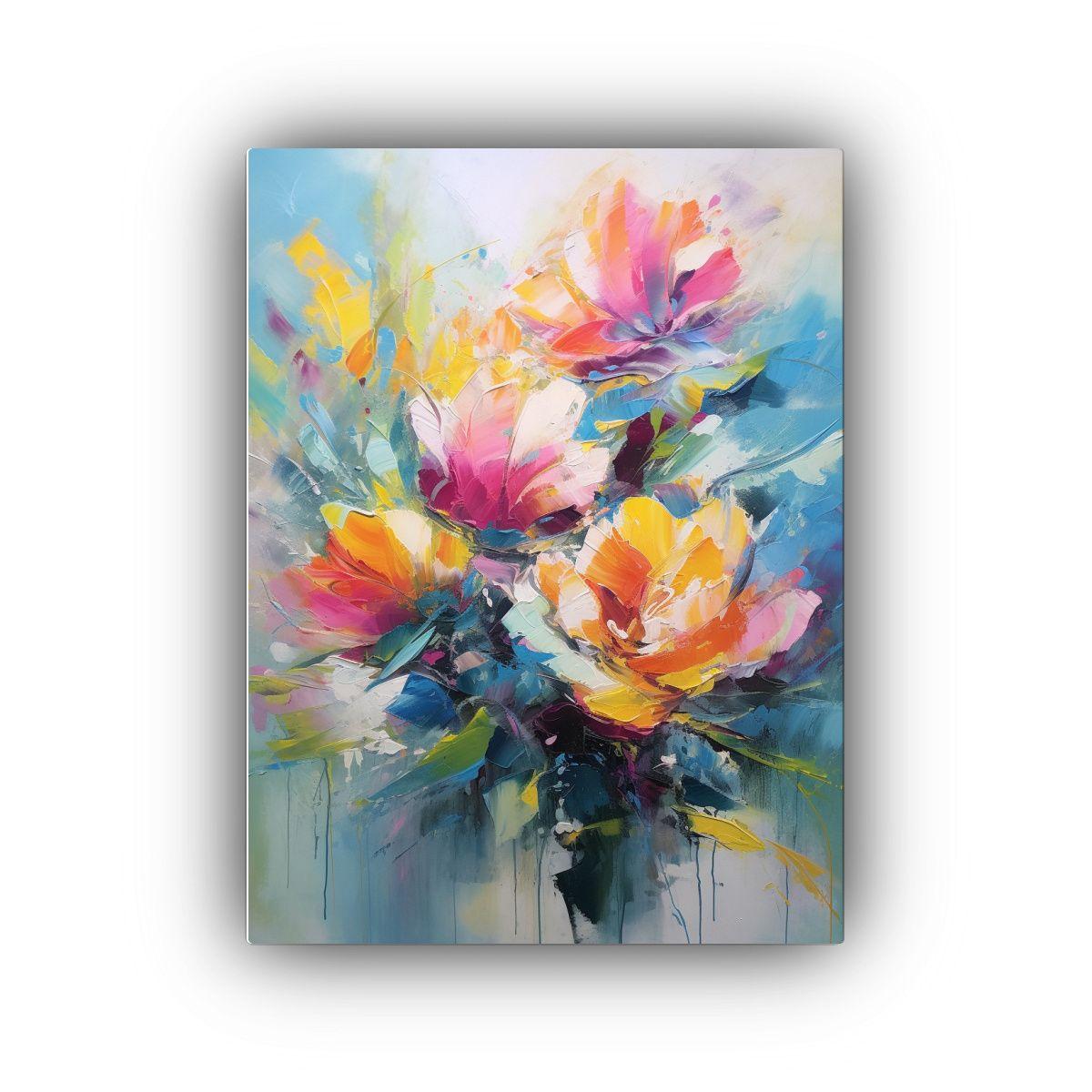 Pinturas Decorativas Con Flores Grandes Y 80x120 Cm-0
