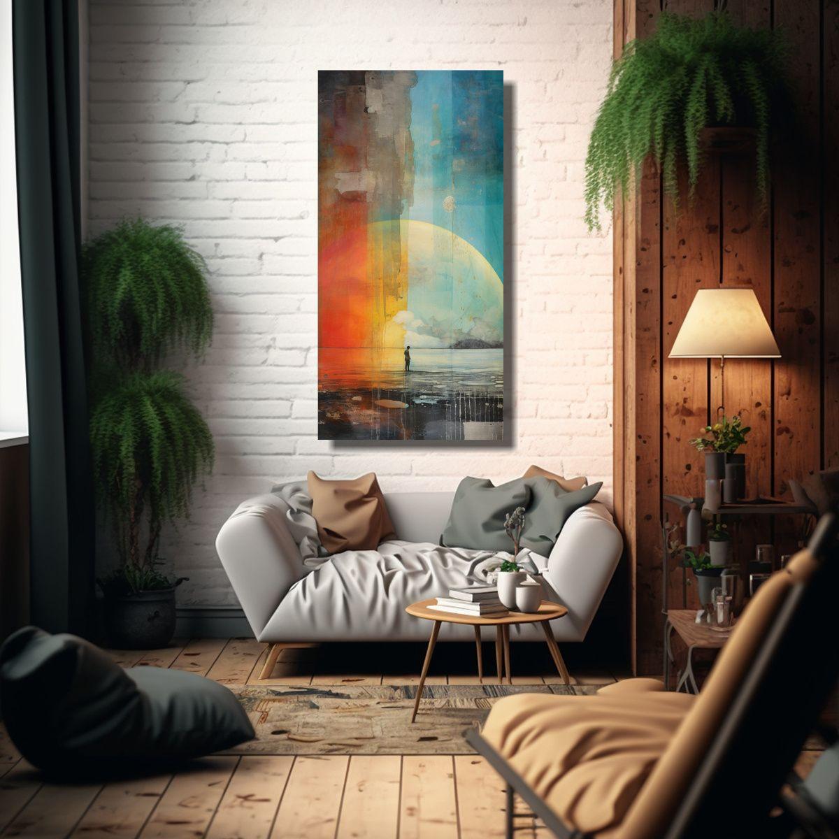 Pintura En Bastidor Con Estilo De Galería De 70x140cm-2
