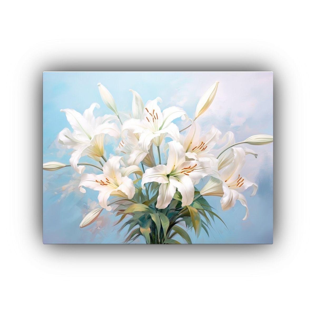 Pintura Acuarela Elegante Escena Floral Con Lienzo De Tonos 65x50cm-0