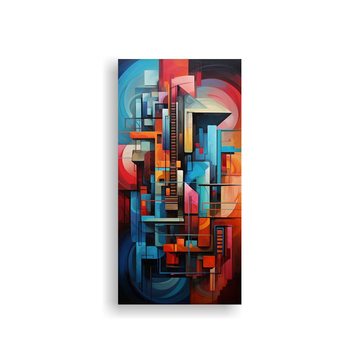 Composición Movimiento Abstracto De Emociones Y 50x100cm-0
