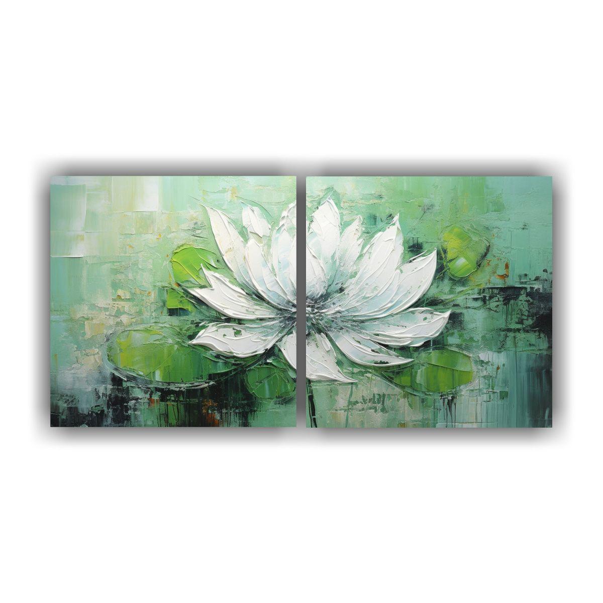 Pintura En Lienzo Estilo Dos Composiciones 60x30 Cm-0